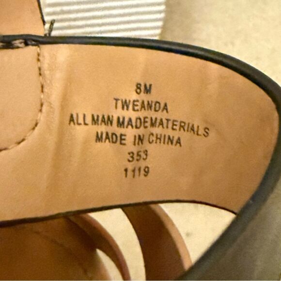 Tommy Hilfiger Eanda Platform Sandals Black Snakeskin Cognac Size 8 - Picture 9 of 9